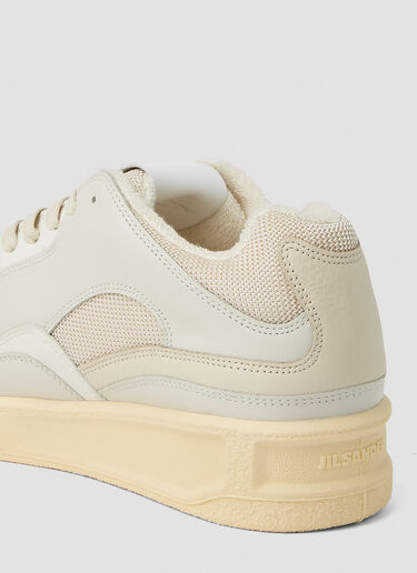 Jil Sander 压印徽标运动鞋 奶油色 jil0151015