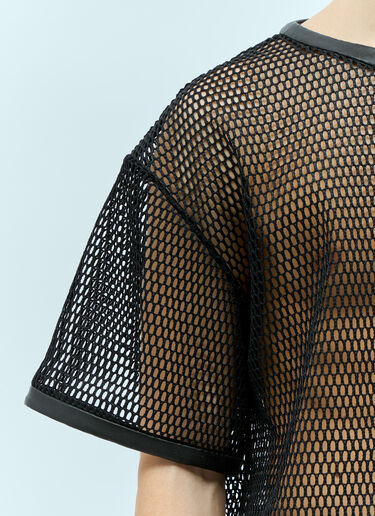 Jil Sander 오픈 니트 티셔츠 블랙 jil0155009