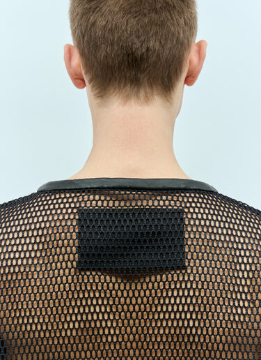 Jil Sander 오픈 니트 티셔츠 블랙 jil0155009