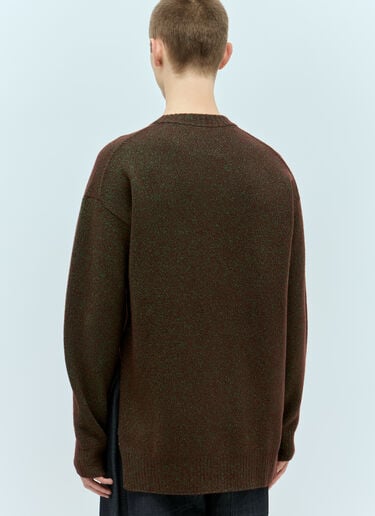 Oversized Wool-Blend Sweater Jil Sander Oversized Wool-Blend Sweater Brown jil0155011