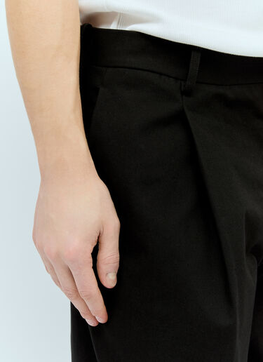Jil Sander 斜纹长裤  黑色 jil0156004