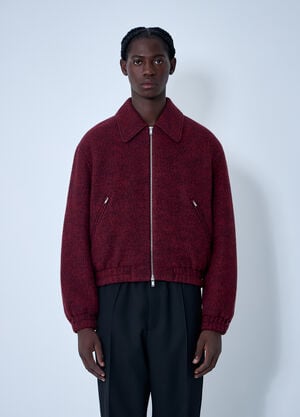 Jil Sander Wool-Blend Bomber Jacket Red jil0161004
