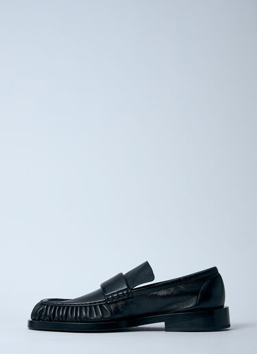 Jil Sander 주름진 가죽 로퍼 블랙 jil0161008