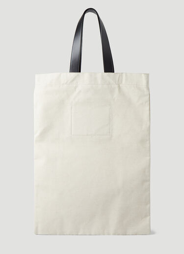 Logo Shopper Tote Bag Jil Sander Logo Shopper Tote Bag White jil0245041
