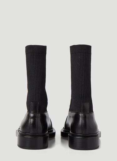 Jil Sander 针织拼接靴子 黑色 jil0246016