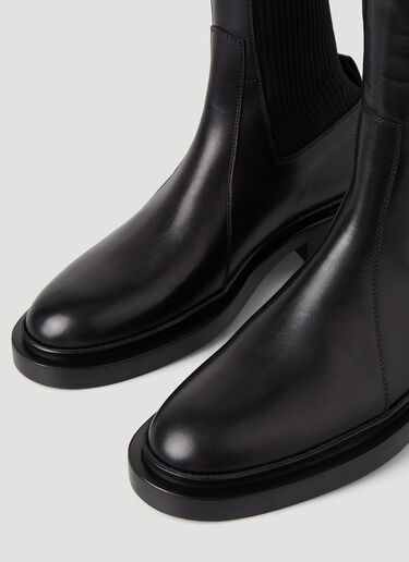 Jil Sander 针织拼接靴子 黑色 jil0246016
