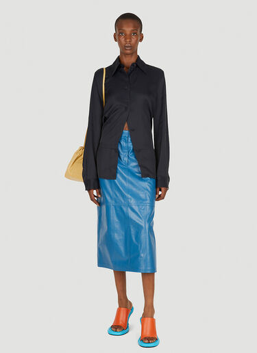 Jil Sander 매트 플루이드 셔츠 블랙 jil0249018