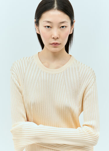 Jil Sander 罗纹针织毛衣  乳白色 jil0255015