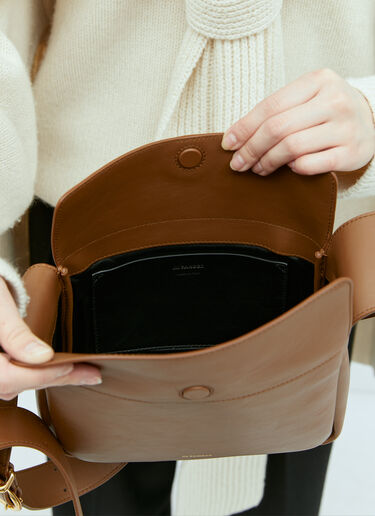 Mini Flap Crossbody Bag Jil Sander Mini Flap Crossbody Bag Brown jil0255028