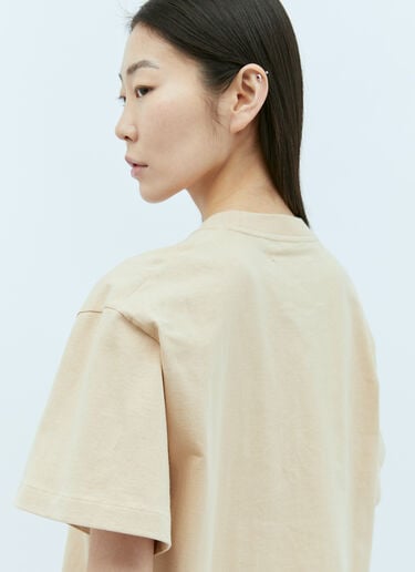 Logo Print T-Shirt Jil Sander Logo Print T-Shirt Beige jil0256001