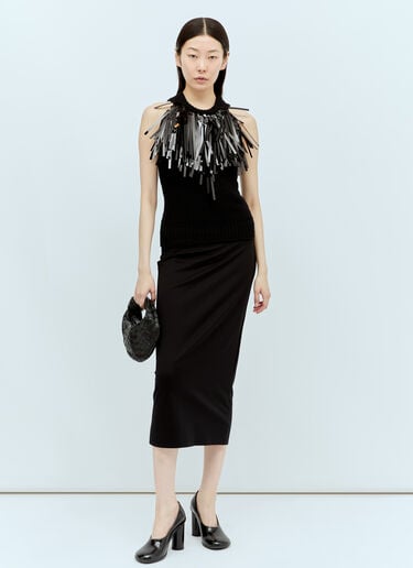 Embellished Knitted Tank Top Jil Sander Embellished Knitted Tank Top Black jil0256008