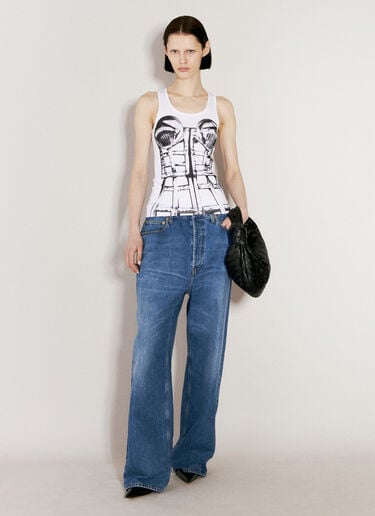 Cage Trompe L'oeil Tank Top Jean Paul Gaultier Cage Trompe L'oeil Tank Top White jpg0256016