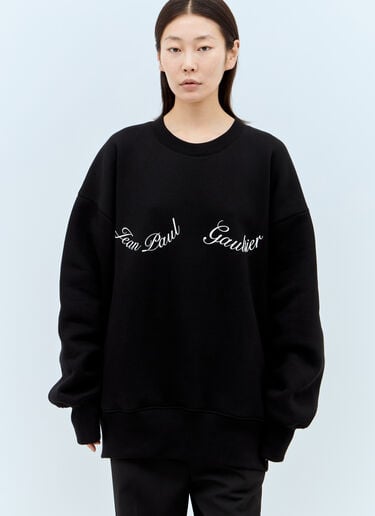 로고 프린트 맨투맨 Jean Paul Gaultier 로고 프린트 맨투맨 블랙 jpg0258021