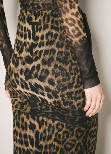 Leopard Mesh Maxi Skirt Jean Paul Gaultier Leopard Mesh Maxi Skirt Black jpg0258033