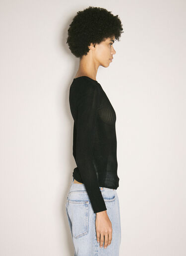 Morphing Pinstripe Top Jean Paul Gaultier Morphing Pinstripe Top Black jpg0258035