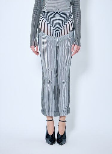 Double-Layer Mesh Midi Skirt Jean Paul Gaultier Double-Layer Mesh Midi Skirt White jpg0259004
