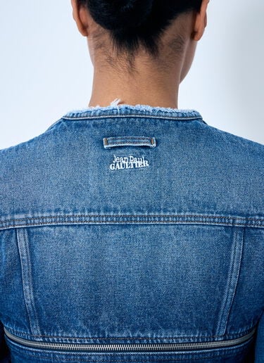 Jean Paul Gaultier 拉链腰带短款牛仔夹克 蓝色 jpg0259006