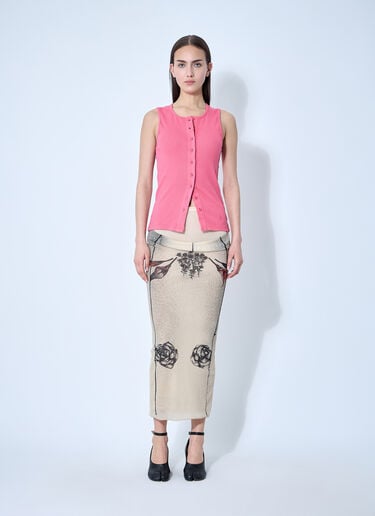 Double Layer Mesh Skirt Jean Paul Gaultier Double Layer Mesh Skirt Ecru jpg0260003