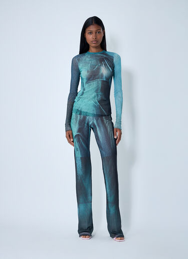 Jean Paul Gaultier Water Mesh Top Blue jpg0261003