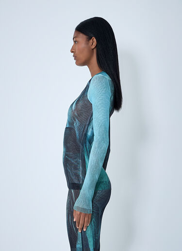 Jean Paul Gaultier Water Mesh Top Blue jpg0261003