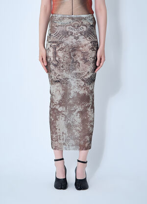 Jean Paul Gaultier メダイヨンメッシュスカート  ベージュ jpg0261006