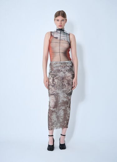Médaillon Mesh Skirt Jean Paul Gaultier Médaillon Mesh Skirt Beige jpg0261006