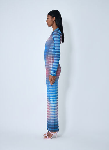 Jean Paul Gaultier Air Mesh Maxi Dress Blue jpg0261008