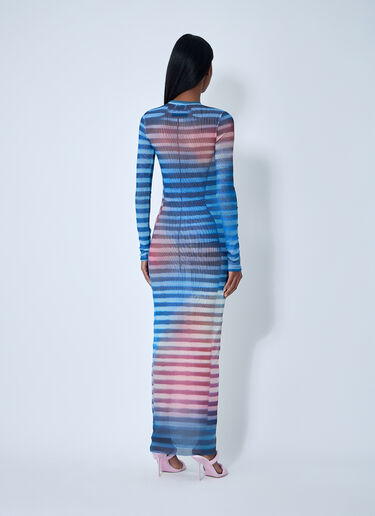 Jean Paul Gaultier Air Mesh Maxi Dress Blue jpg0261008