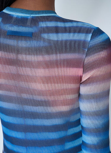 Air Mesh Maxi Dress Jean Paul Gaultier Air Mesh Maxi Dress Blue jpg0261008