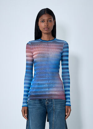 Jean Paul Gaultier Air Mesh Top Blue jpg0261009
