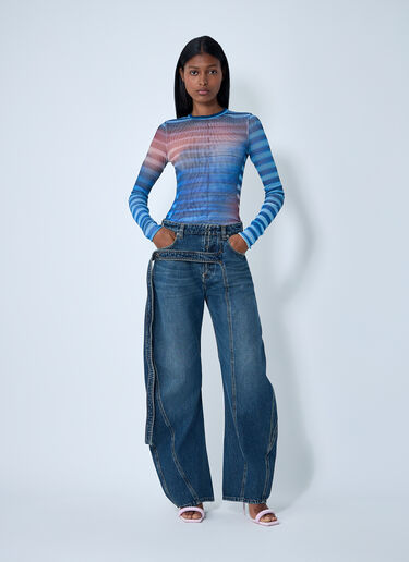 Jean Paul Gaultier Air Mesh Top Blue jpg0261009