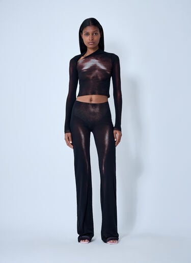 Jean Paul Gaultier Wood Mesh Top Black jpg0262001