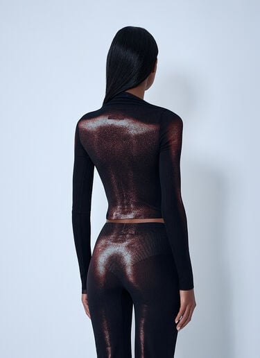 Jean Paul Gaultier Wood Mesh Top Black jpg0262001