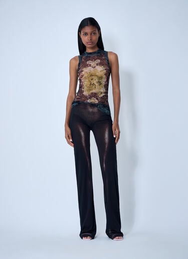 Jean Paul Gaultier Médaillon Mesh Tank Top Black jpg0262005