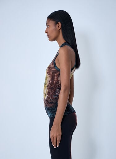 Jean Paul Gaultier Médaillon Mesh Tank Top Black jpg0262005