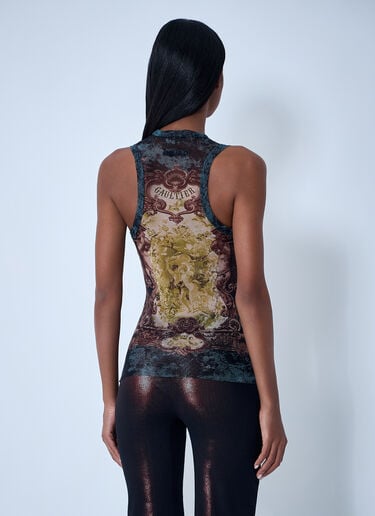 Jean Paul Gaultier Médaillon Mesh Tank Top Black jpg0262005