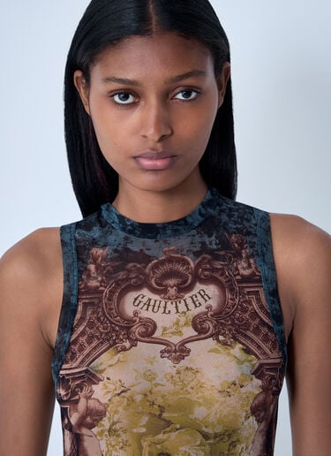 Jean Paul Gaultier Médaillon Mesh Tank Top Black jpg0262005