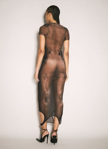 Jean Paul Gaultier x Shayne Oliver GS 스포츠 맥시 원피스 브라운 jps0257001