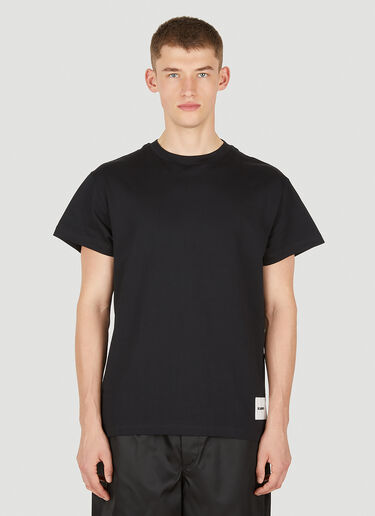Set of Three Logo Print T-Shirts Jil Sander+ Set of Three Logo Print T-Shirts Black jsp0149011