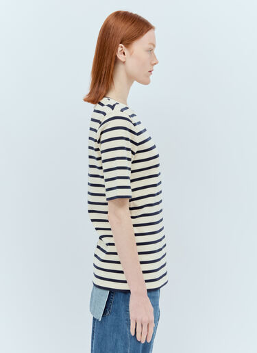 Jil Sander+ 크루넥 스트라이프 티셔츠 크림 jsp0255010