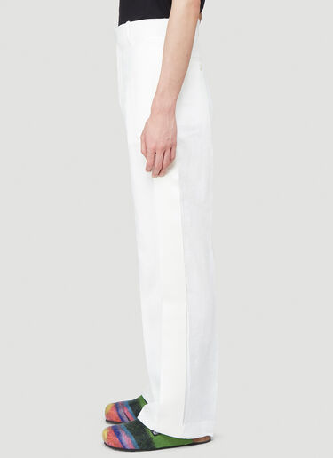 J.W. Anderson Wide Leg Tux Pants White jwa0140011