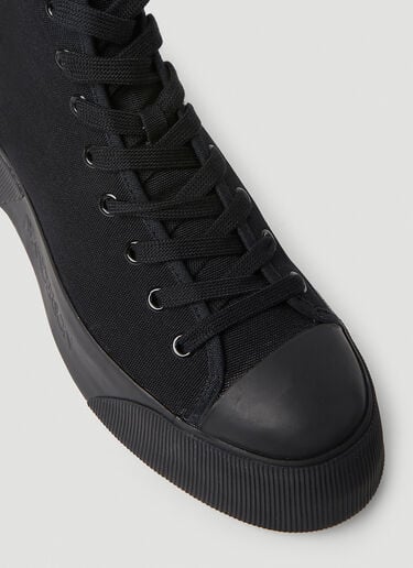 JW Anderson Logo Embroidered High Top Sneakers Black jwa0151003