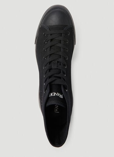 JW Anderson Logo Embroidered High Top Sneakers Black jwa0151003