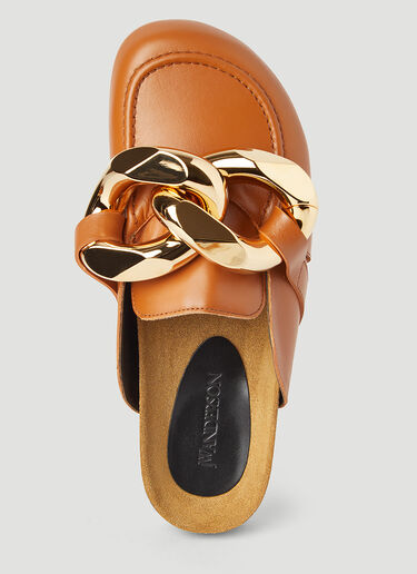 JW Anderson 链条皮革乐福鞋 棕 jwa0246016