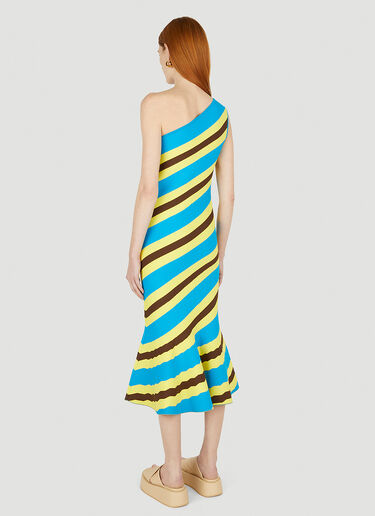 One-Shoulder Striped Midi Dress JW Anderson One-Shoulder Striped Midi Dress Blue jwa0247014