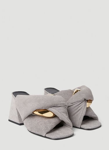 JW Anderson 체인 트위스트 힐 뮬 그레이 jwa0251005