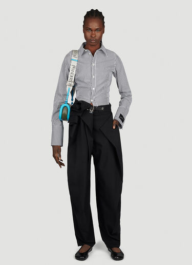 Padlock Strap Fold Over Pants JW Anderson Padlock Strap Fold Over Pants Grey jwa0253003