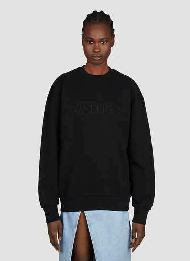 徽标刺绣运动衫 JW Anderson 徽标刺绣运动衫 黑色 jwa0253008