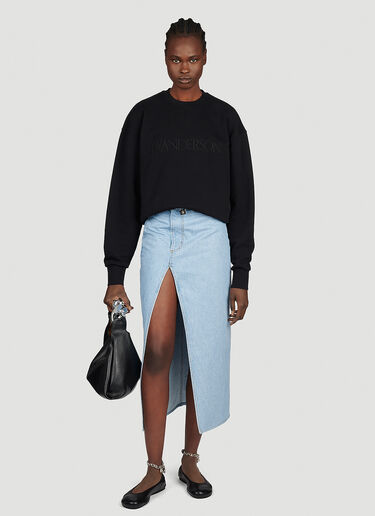 徽标刺绣运动衫 JW Anderson 徽标刺绣运动衫 黑色 jwa0253008