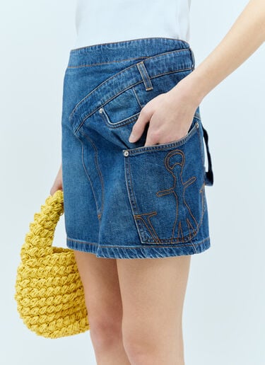 ツイストミニスカート JW Anderson ツイストミニスカート ブルー jwa0255007